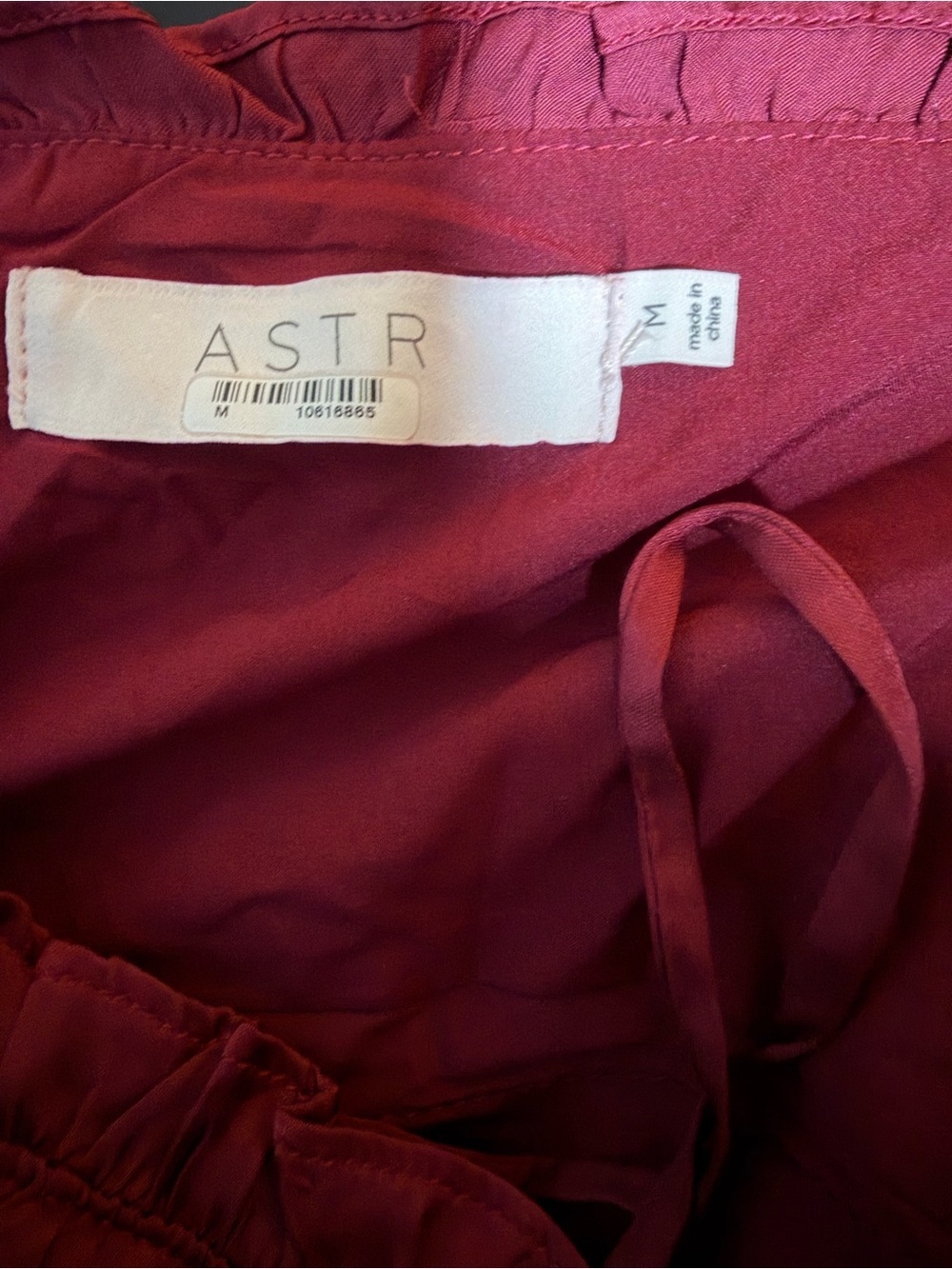 Astr the label zola midi satin effect wine size medium - Picture 5 of 6
